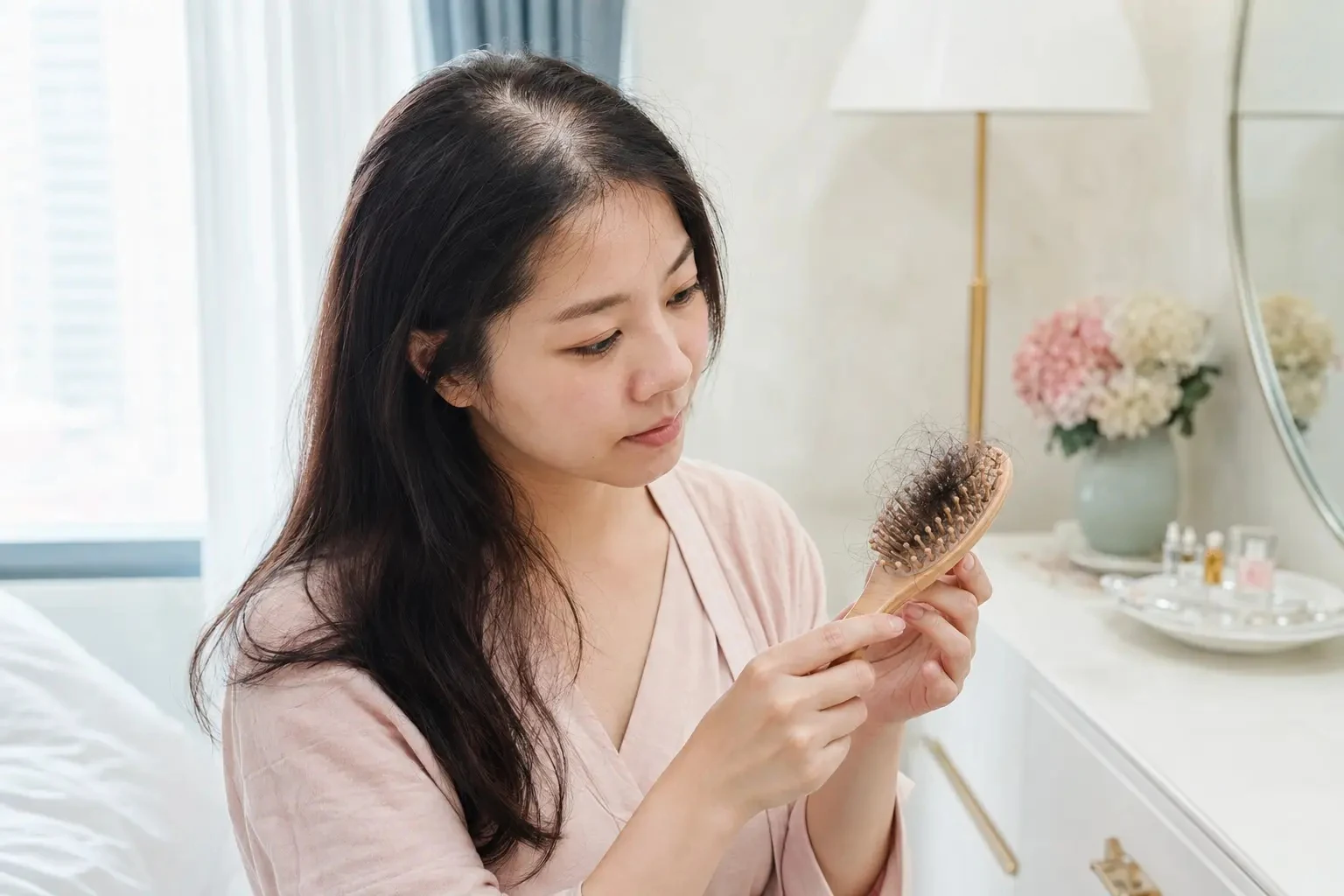 女性分線與頭頂髮量困擾